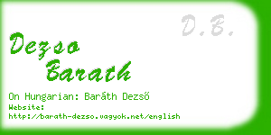 dezso barath business card